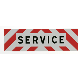 Adhesive sign for SERVICE (visible at 500 meters)